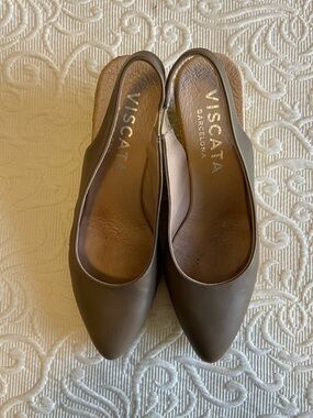 Viscata Barcelona BrownSlingback Wedges